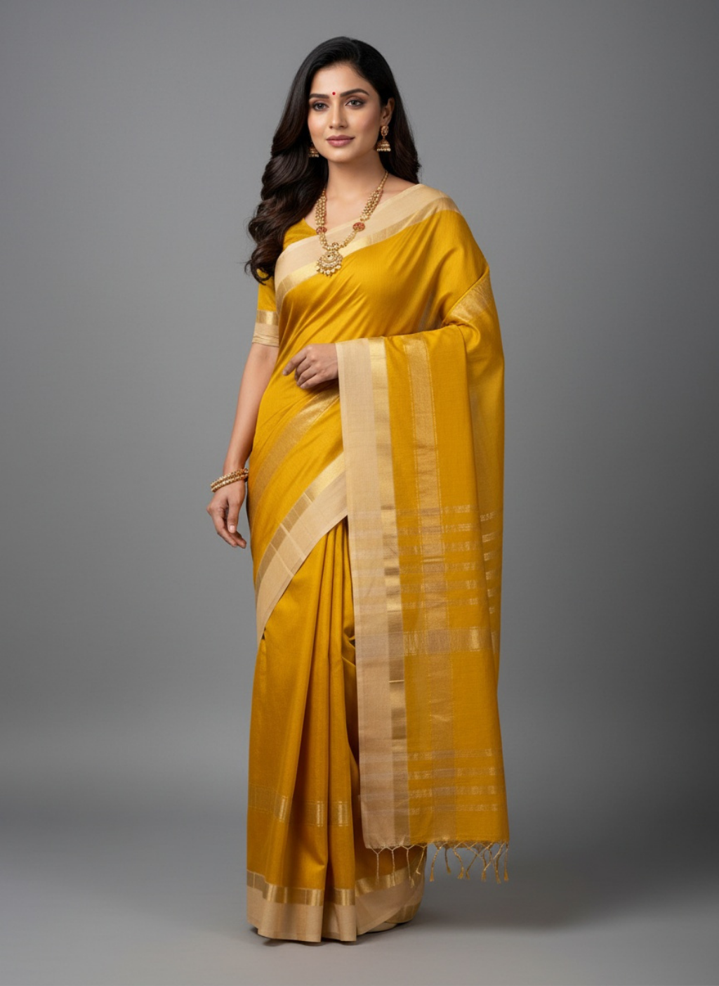 Maheshwari Pure Tissue Silk Rich Pallu Saree