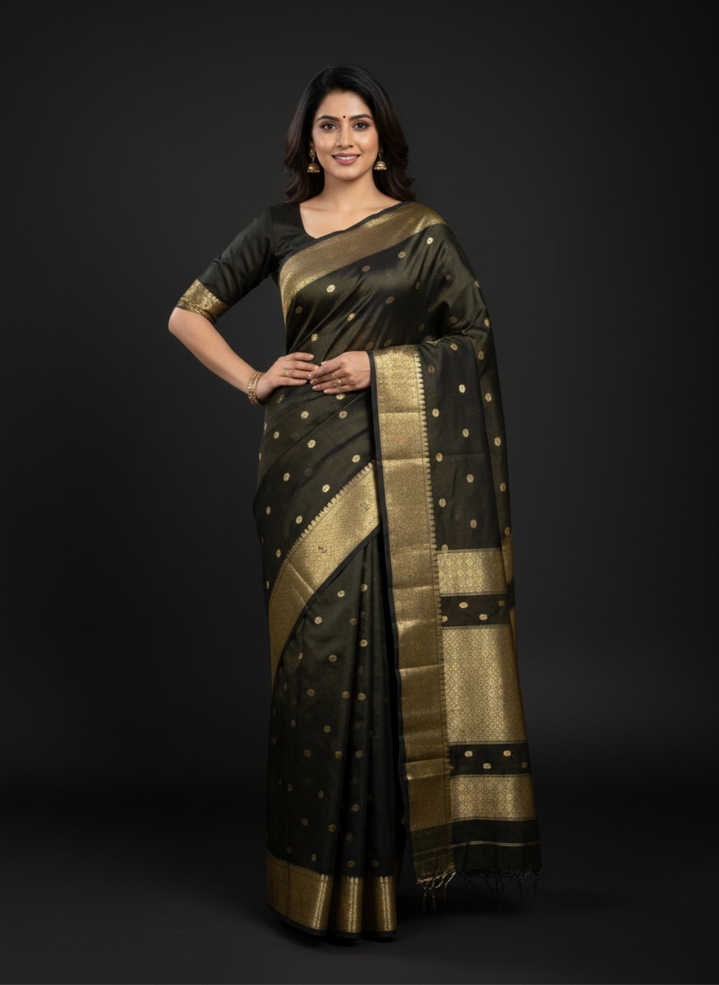 Maheshwari Pure Tissue Silk Zari Weaving Saree